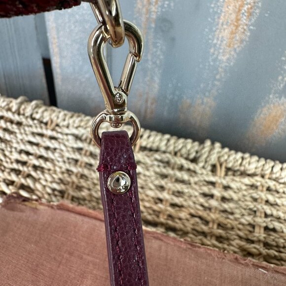 Kate Spade Laurel Way Glitter iPhone Wristlet Deep Plum NWOT - Picture 8 of 15